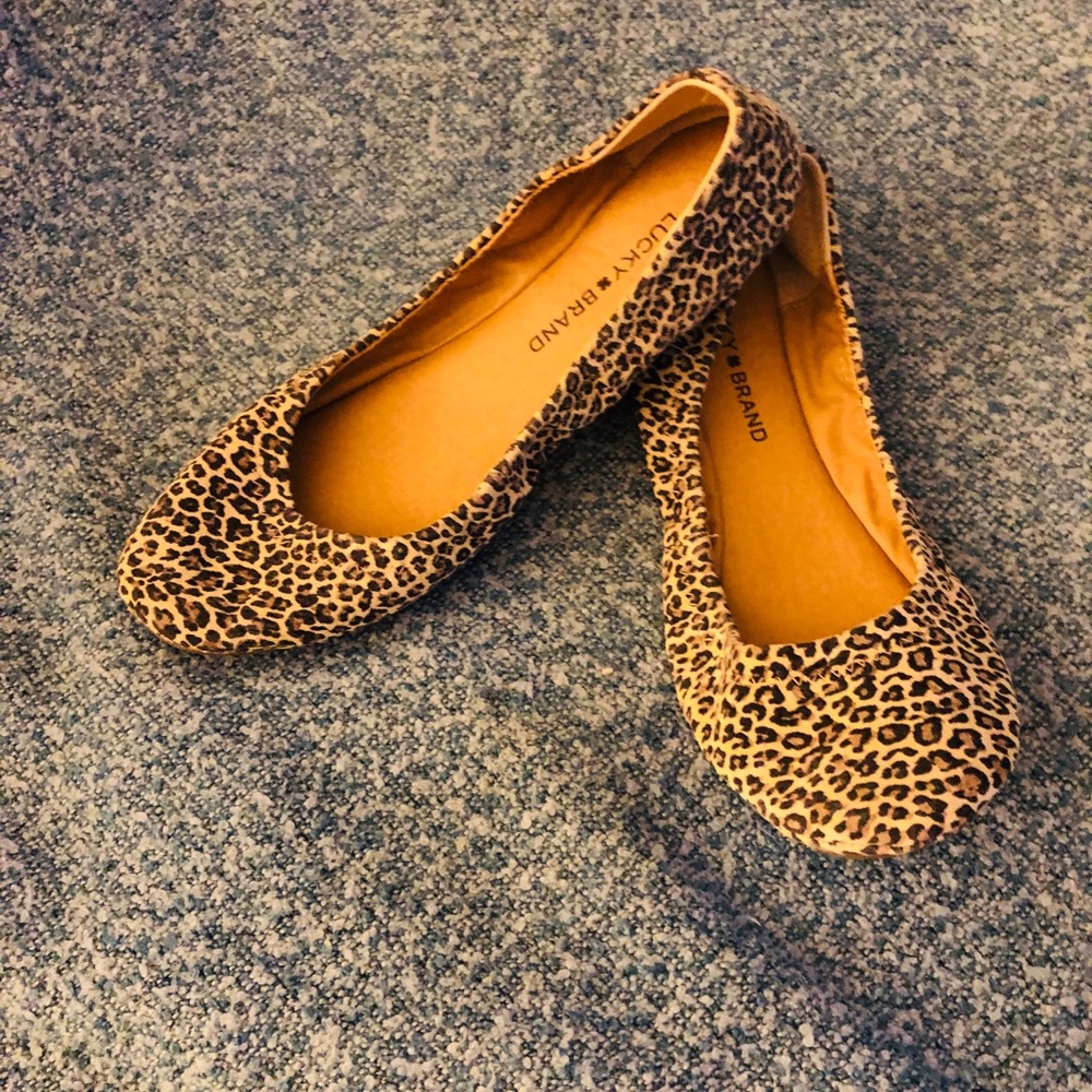 Lucky Brand Leopard Print Ballet Shoes